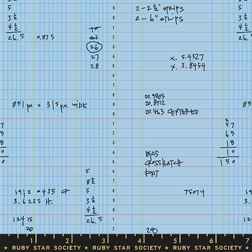 MEMENTO Water Blue Ledger Yardage