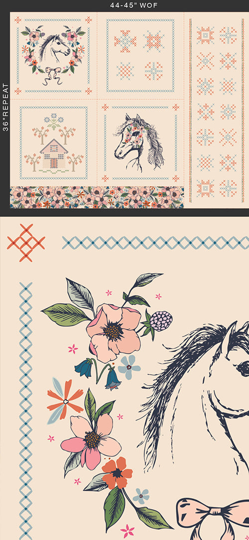 THE ORCHARD Horse Story Panel Yardage