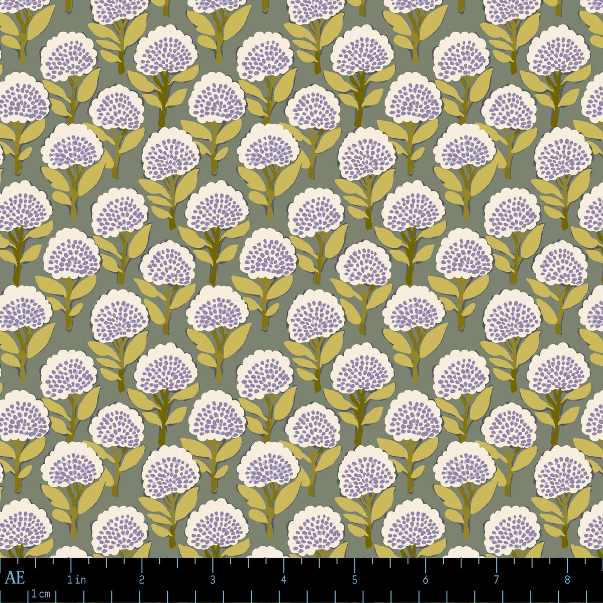 August Ellery Herbarium Snowball Hydrangea Market Moss Yardage