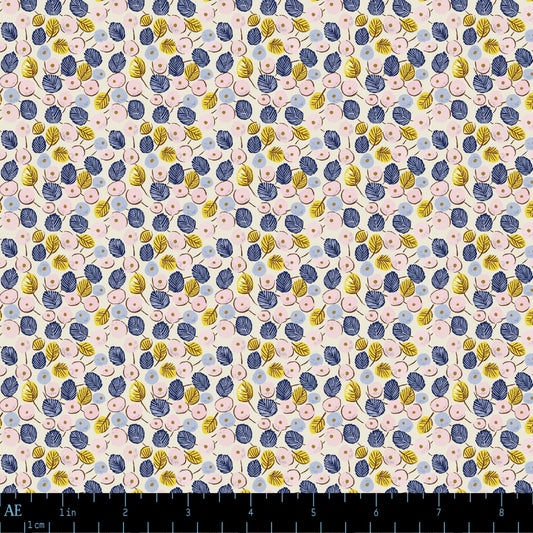 August Ellery Petite Prints Iced Leaves Yardage