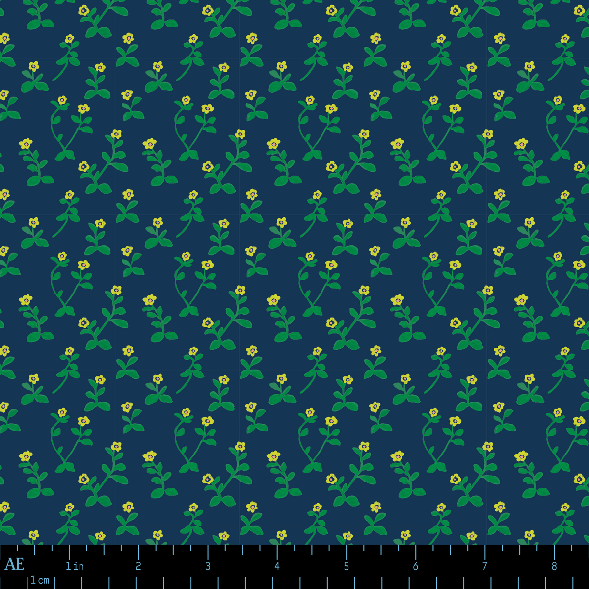 August Ellery Petite Prints Midnight Leaves Yardage