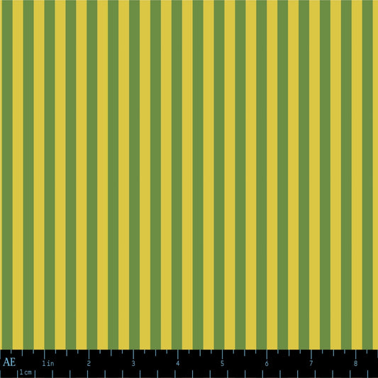 August Ellery Stationer's Stripe: Patisserie Olive Conservatory Yardage