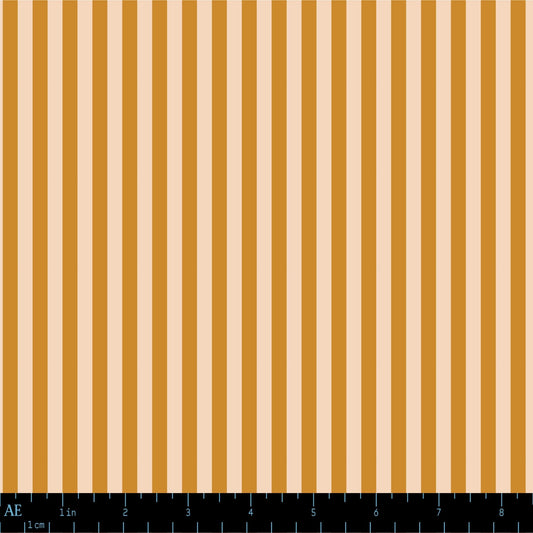 August Ellery Stationer's Stripe: Patisserie Toffee Tin Yardage