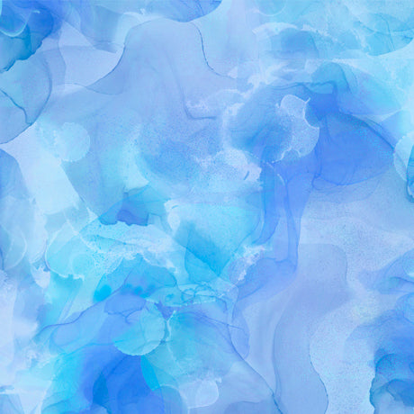AURA 108" Wide Back Watercolor Blender Blue Yardage