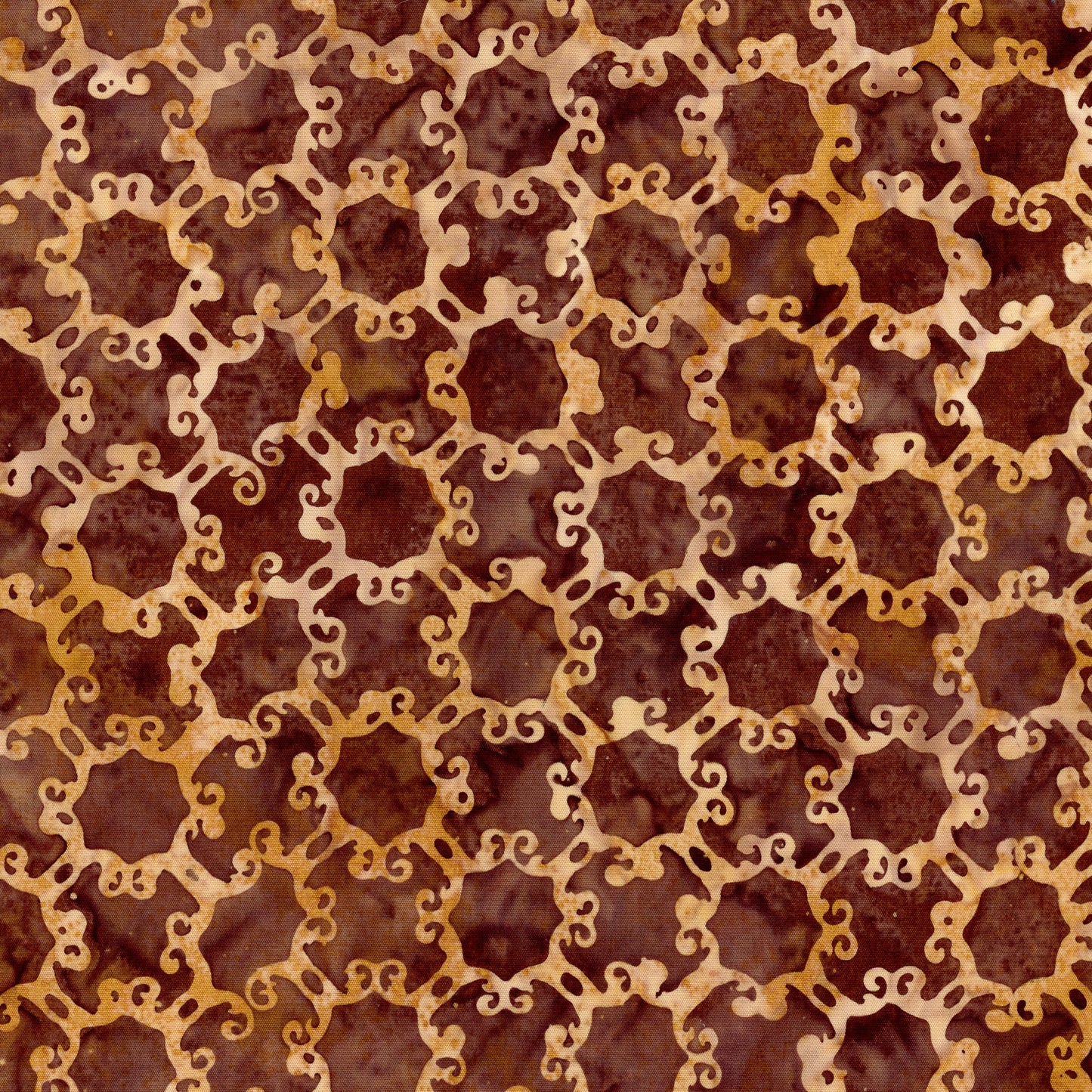 VICTORIAN GARDEN Gingerbread Batik Yardage