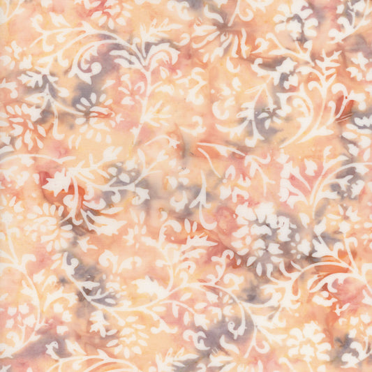 URBAN FOLK Peach Cupcake Floral Batik Yardage