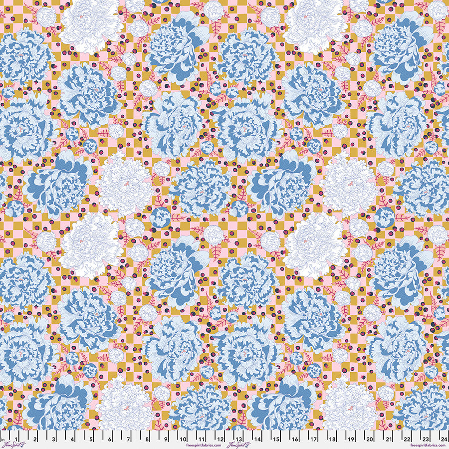 BLOSTMA & SONG Berry Ballroom Cerulean Yardage
