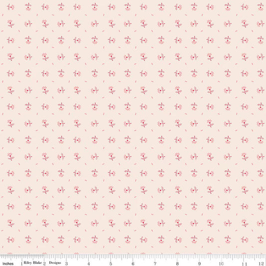 BERRY & SAGE Blooms Latte Yardage