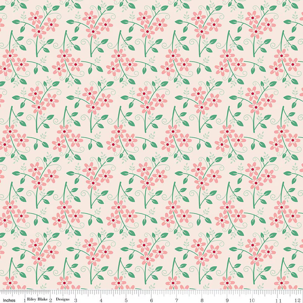 BERRY & SAGE Bouquet Latte Wide Back Yardage