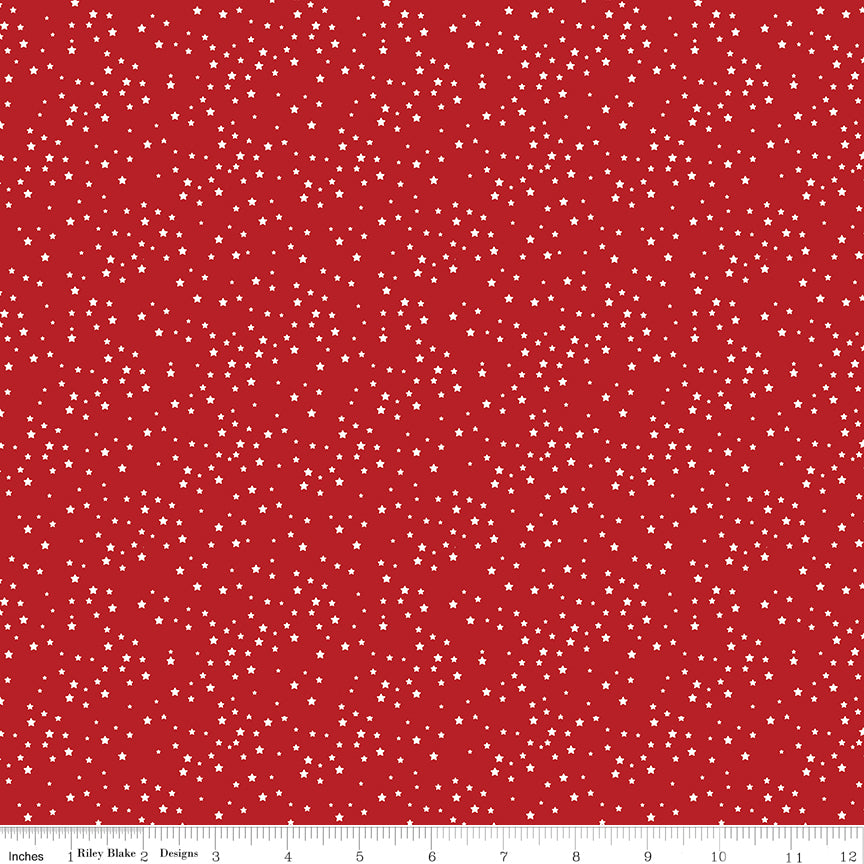 STARS AND STRIPES FOREVER Stars Red Yardage