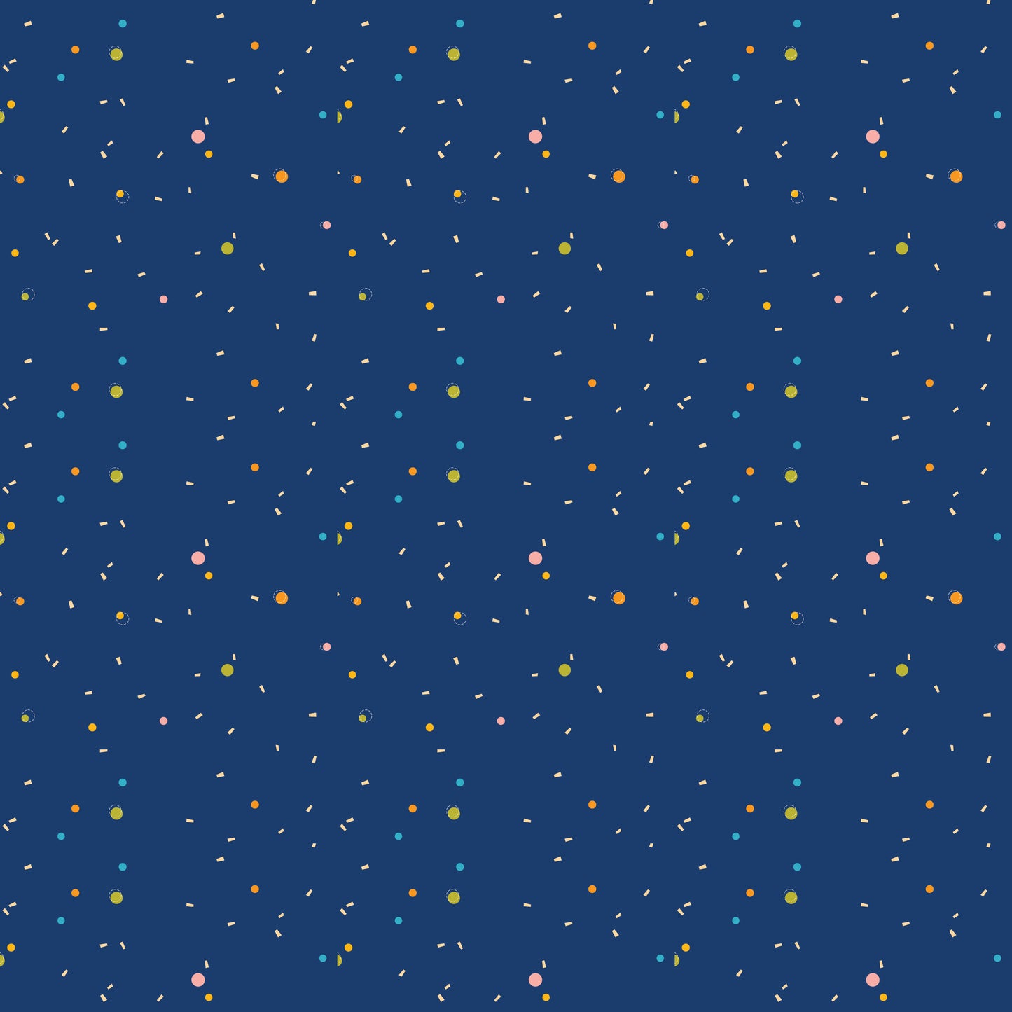 POP'N PLAY Confetti Navy Yardage