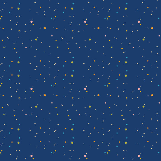 POP'N PLAY Confetti Navy Yardage