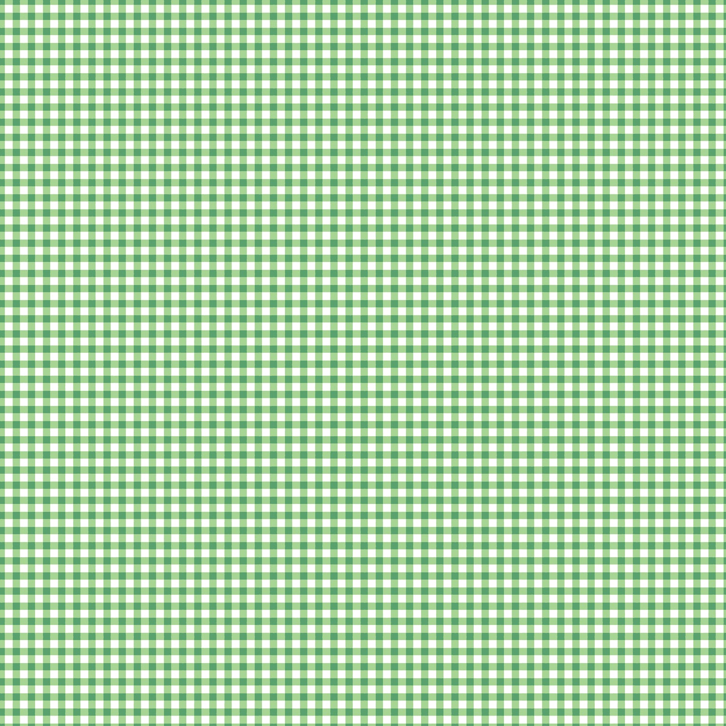 FRIENDSHIP FLORALS Gingham Green Yardage