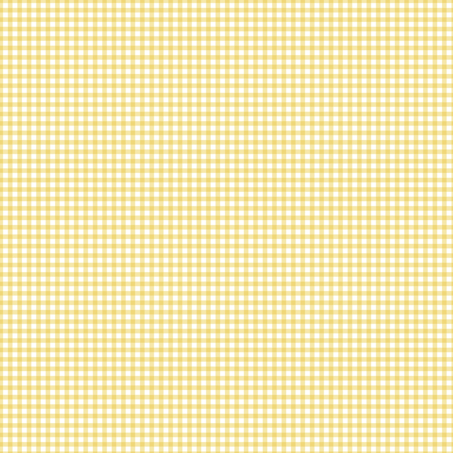 FRIENDSHIP FLORALS Gingham Yellow Yardage