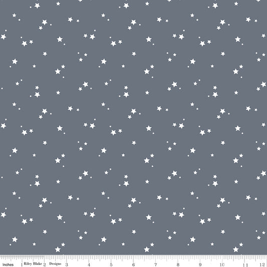 COZY BEBE Stars Blue Yardage