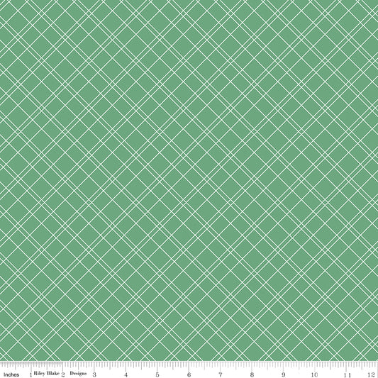 SIMPLE PLEASURES Grid Grass Yardage