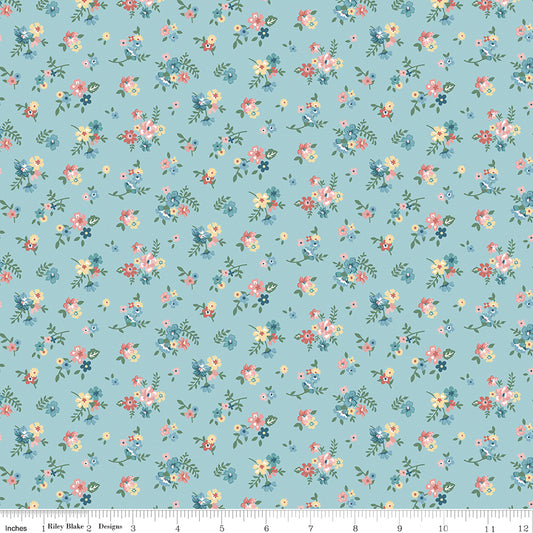 MARY CATHERINE Ditzy Floral Songbird Yardage