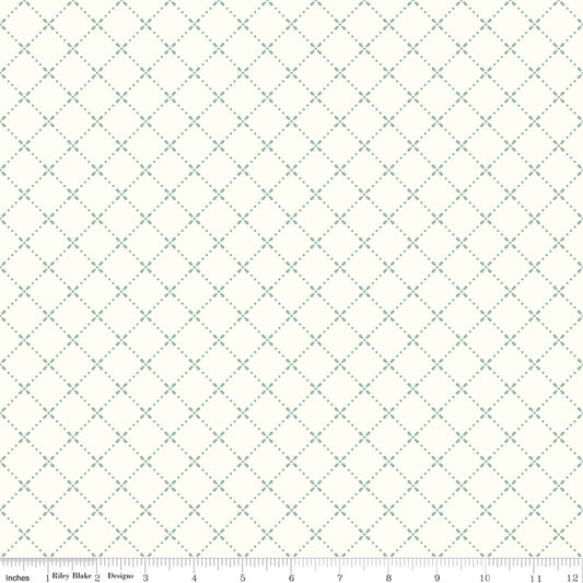 MARY CATHERINE Grid Cloud Yardage