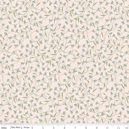 THREADS OF GRACE Snow Drop Latte Yardage