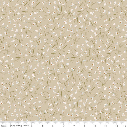THREADS OF GRACE Snow Drop Taupe Yardage