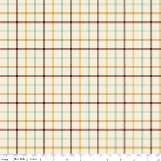 PLAID - VENTURE CLUB Camper Cream Yardage