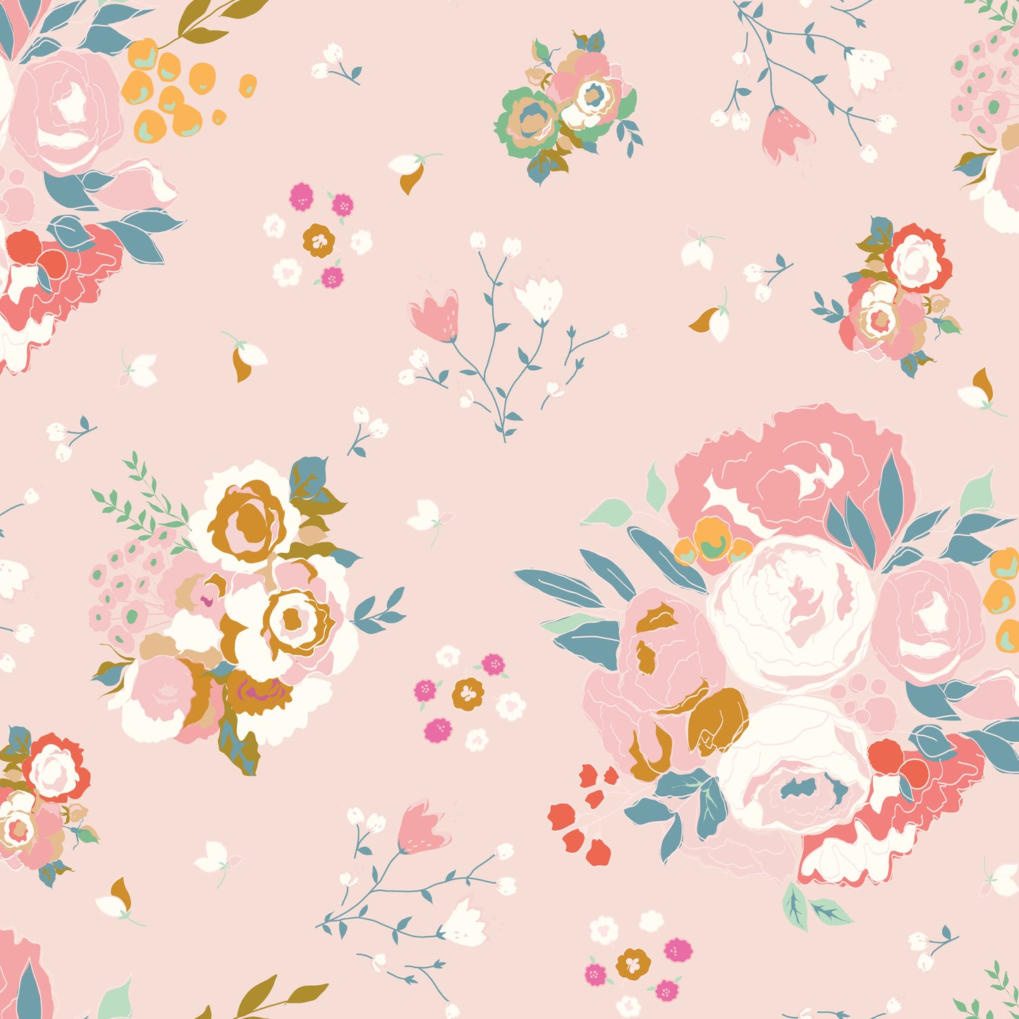 COTTON NOOK Main Blush Yardage
