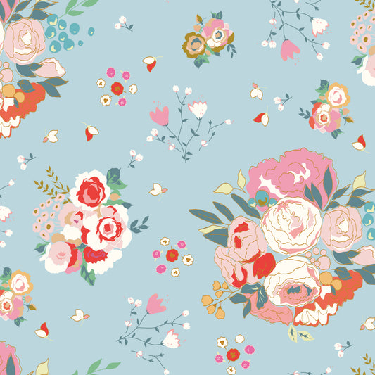 COTTON NOOK Main Sky Yardage