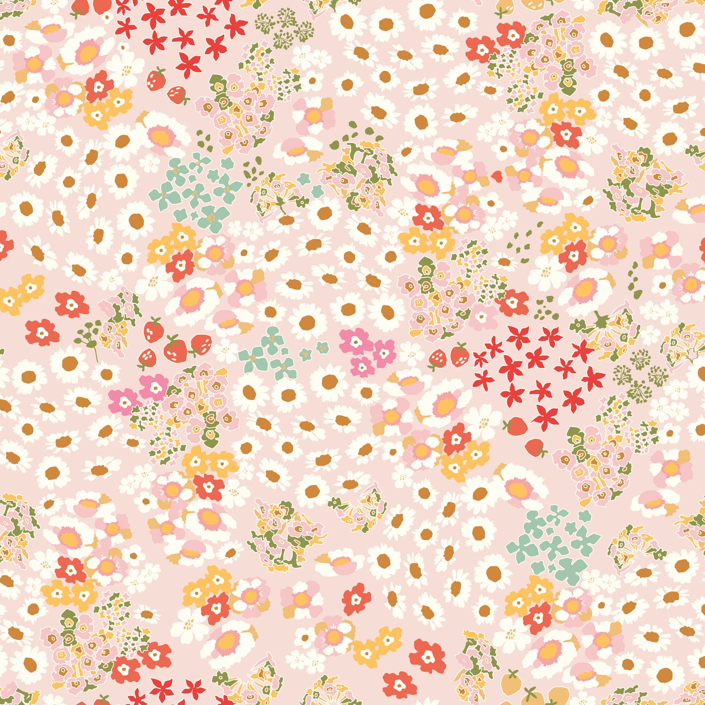 COTTON NOOK Flowerbed Blush Yardage