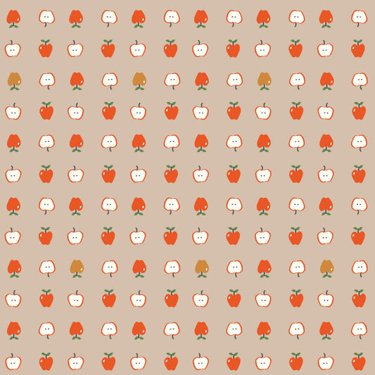 COTTON NOOK Apples Biscuit Yardage