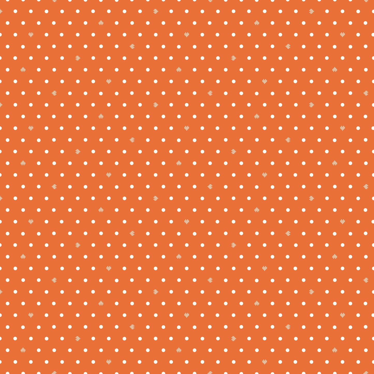 COTTON NOOK Dots Orange Yardage
