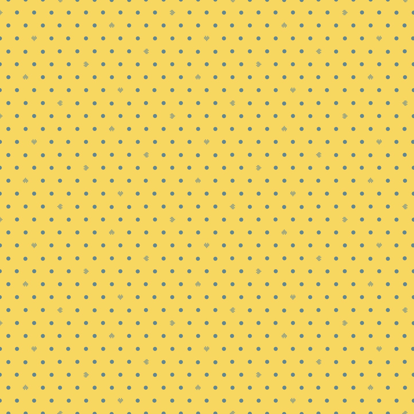 COTTON NOOK Dots Yellow Yardage