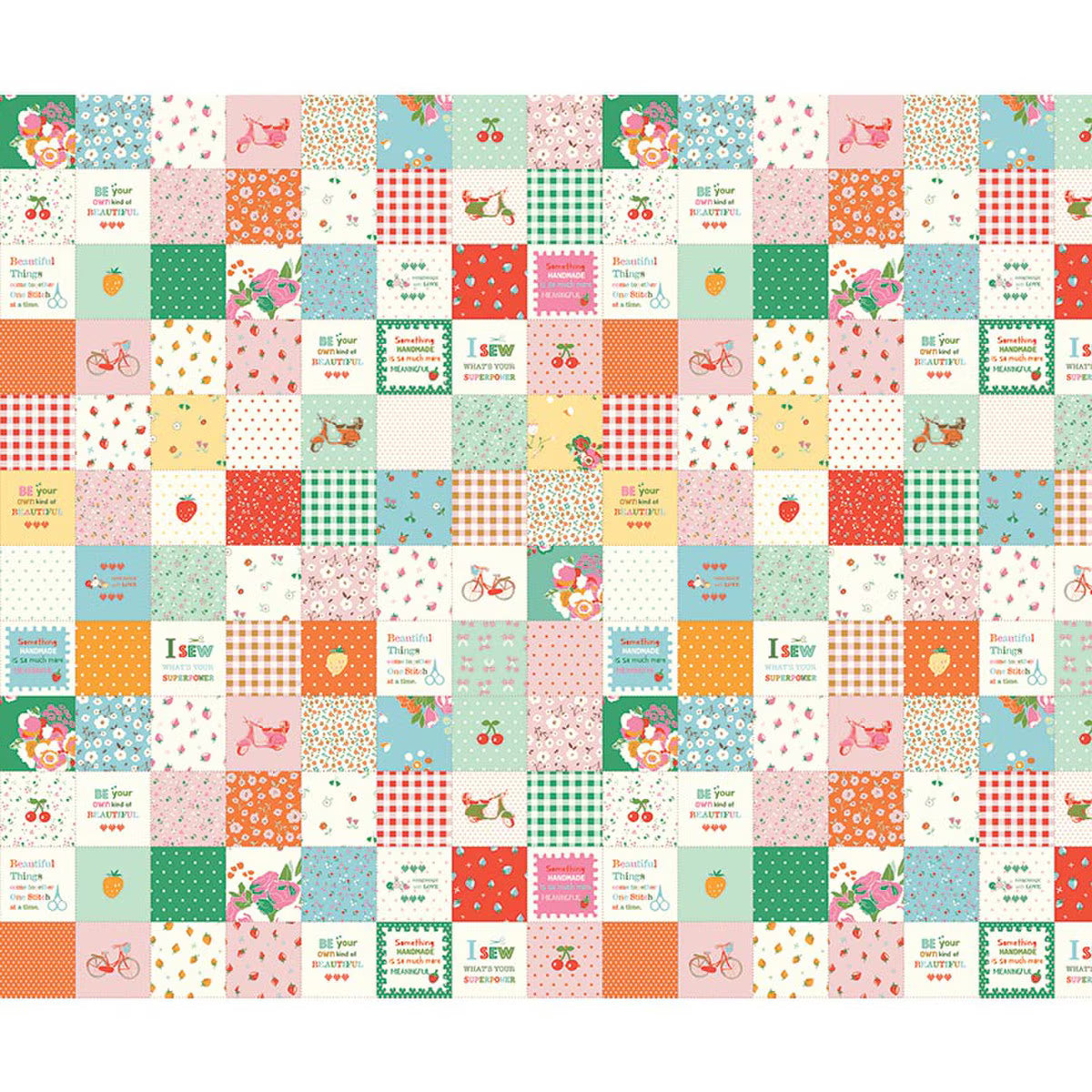 COTTON NOOK Patchwork Green