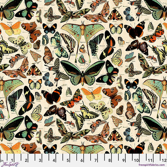 PALETTE CANVAS CLOTH Teal Butterflies Canvas - Teal Yardage