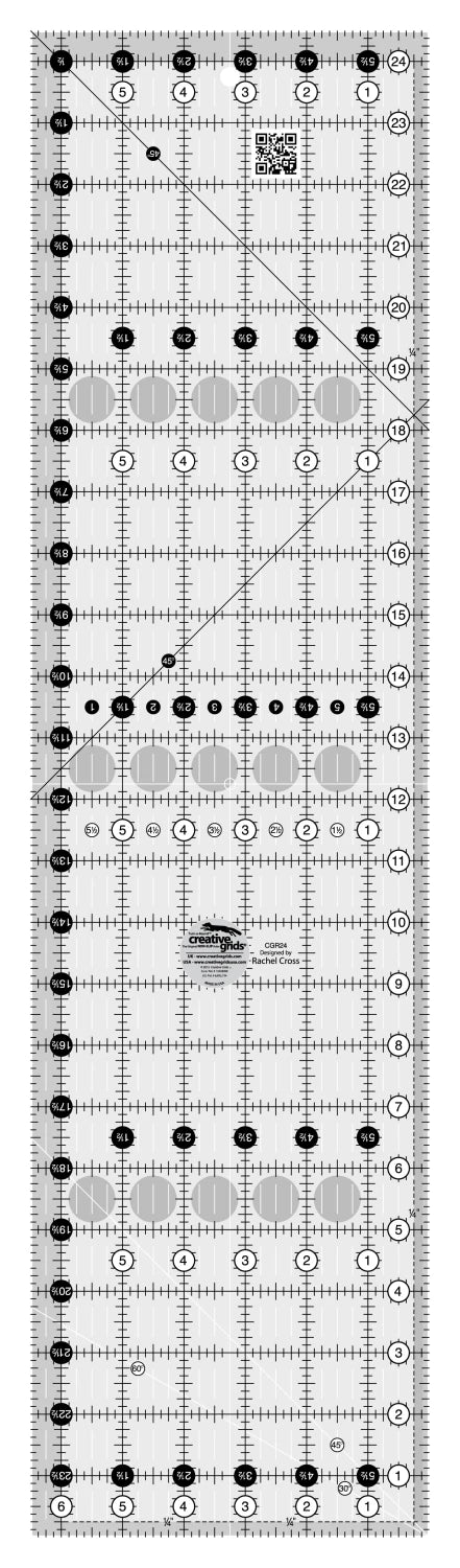 Creative Grids Quilt Ruler 6 1/2in x 24 1/2in Rectangle