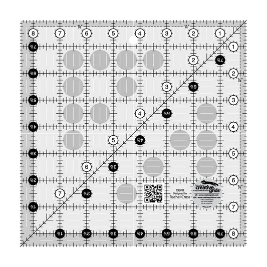 Creative Grids Quilt Ruler 8 1/2in x 8 1/2in Square