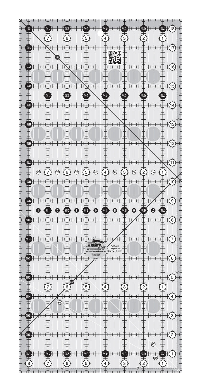 Creative Grids Quilt Ruler 8 1/2in x 18 1/2in Rectangle