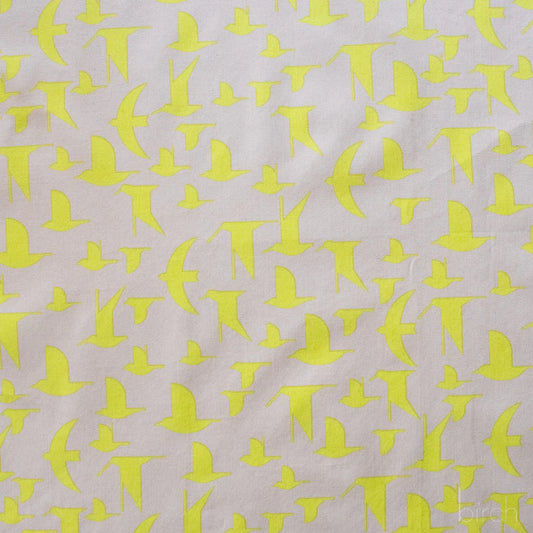 CHARLEY HARPER COSTAL VOL 2 Maritime Birds Lemoncello Poplin Yardage