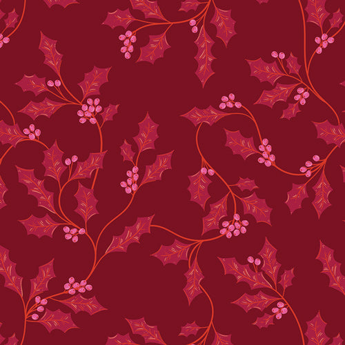CHRISTMAS IN COLOR Berry & Bloom Yardage