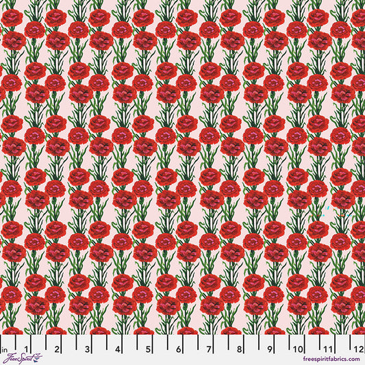 SECRET GARDEN Carnation Red Yardage