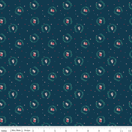 NUTCRACKER TRADITION Christmas Mice Midnight Yardage
