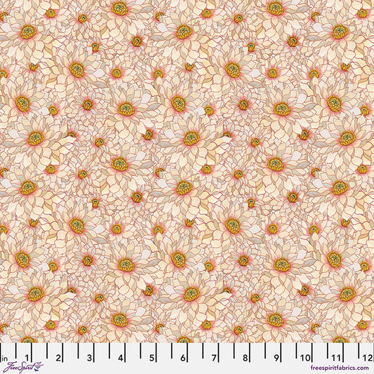 SECRET GARDEN Chrysanthemum Yellow Yardage