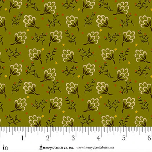 FLOWER POT PRINTS Clover Patch Green Yardage