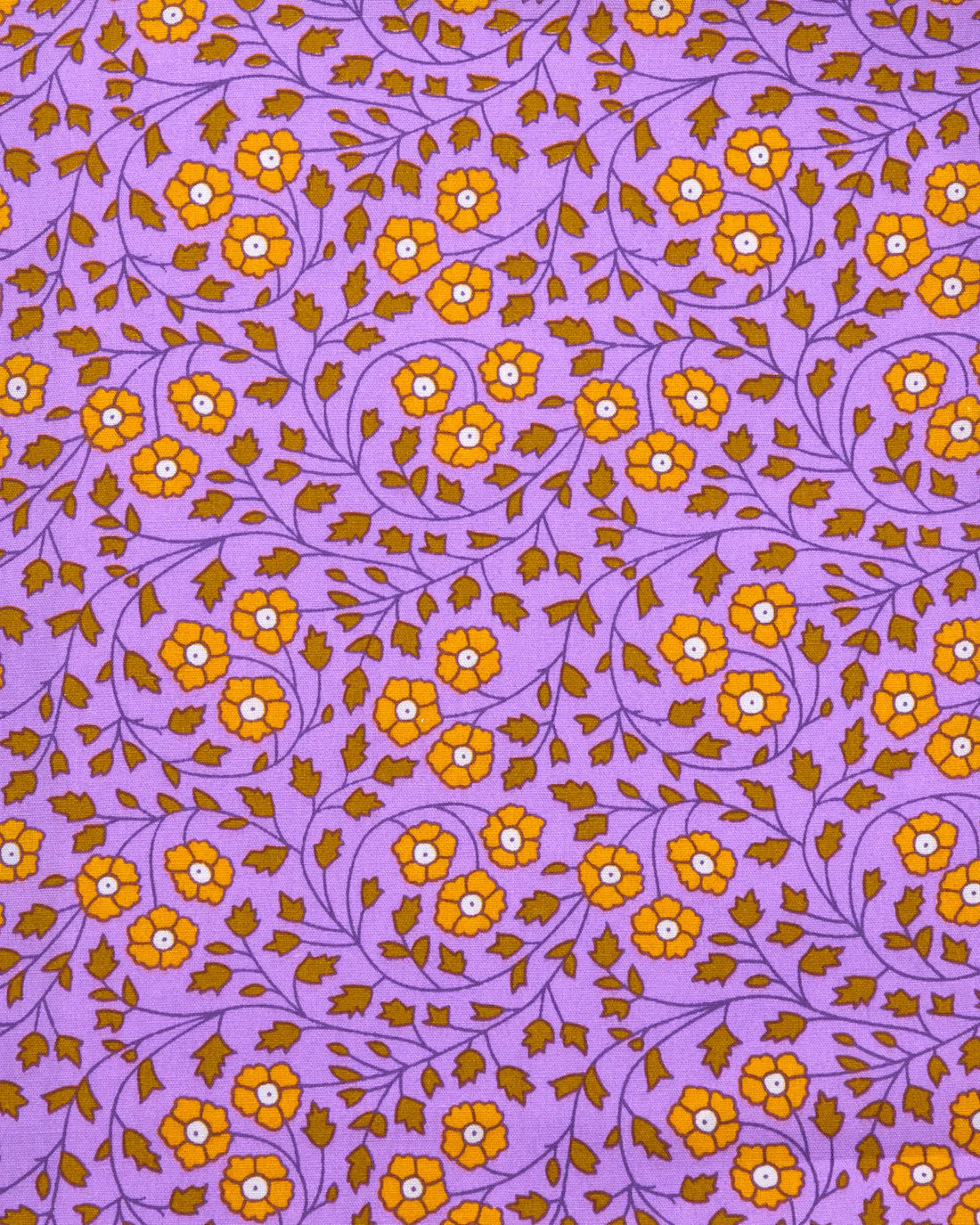 Aziza Lilac Printed Cotton Yardage