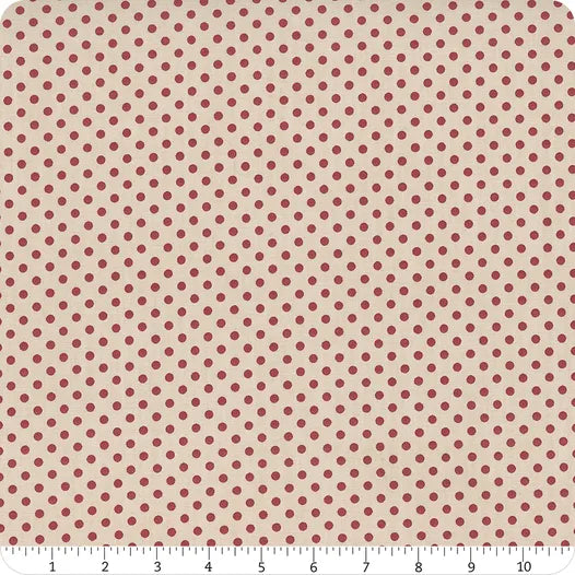 TILDA Creating Memories - Woven Polkadot Red Yardage
