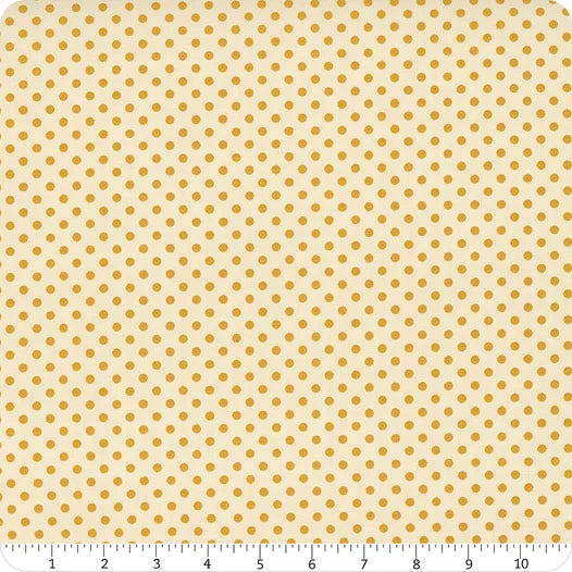 TILDA Creating Memories - Woven Polkadot Yellow Yardage