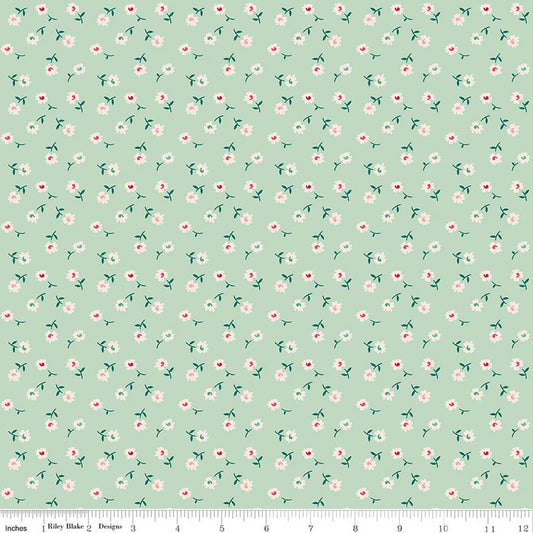 BERRY & SAGE Daisy Sage Yardage