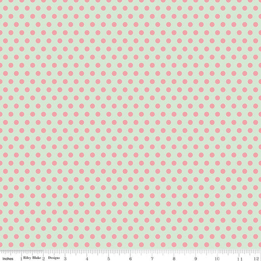 SERENDIPITY 2 Dots Mint Yardage