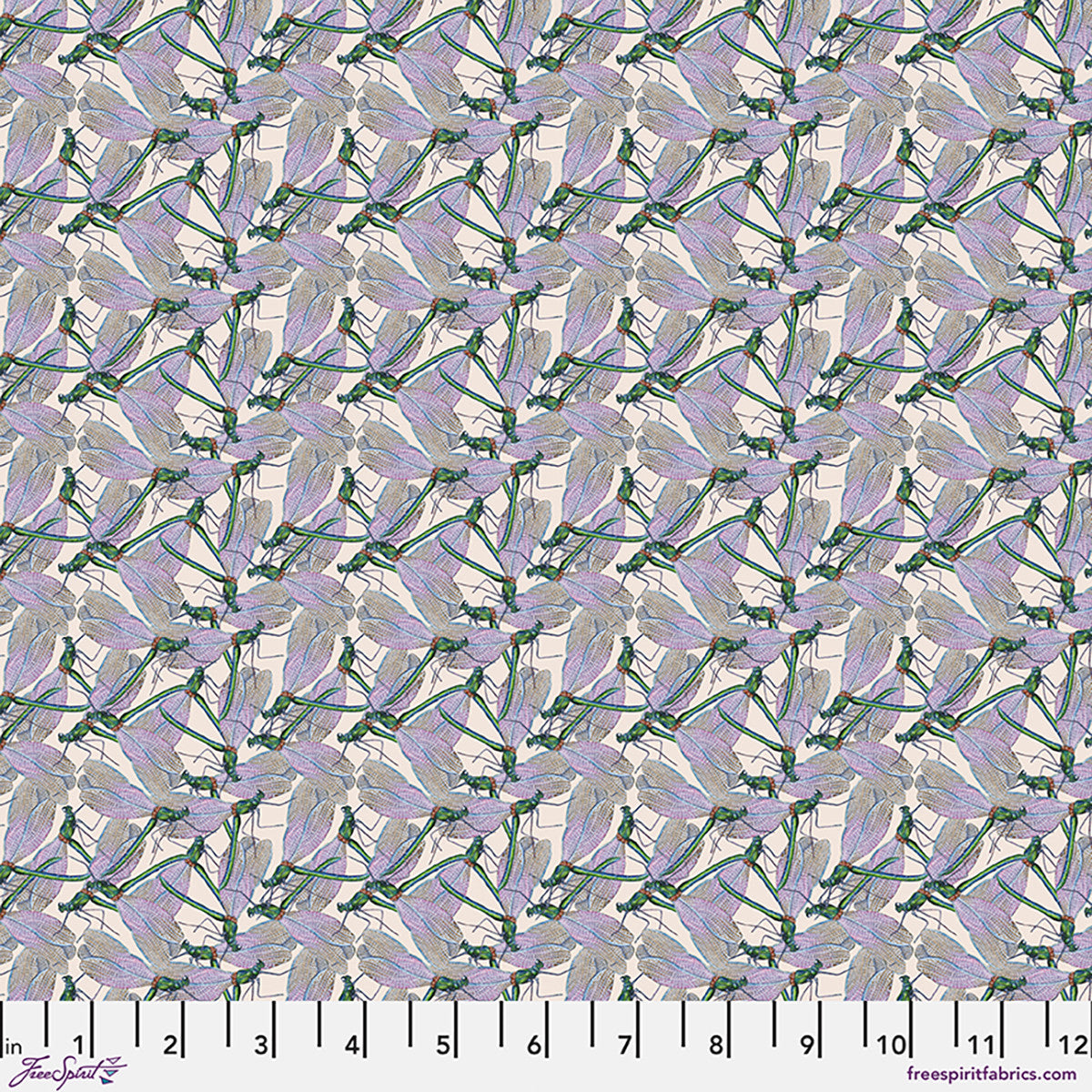 SECRET GARDEN Dragonfly Lilac Yardage