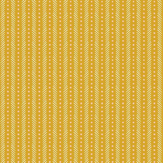 EDEN Mustard Striped Yardage