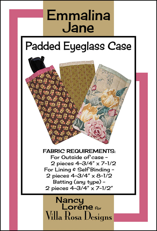 Emmalina Jane Padded Eyeglass Case Pattern Digital Download